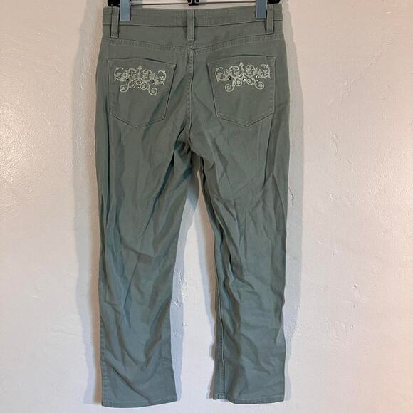 Lee Platinum Label Embellished Green Denim Jeans - Picture 6 of 8